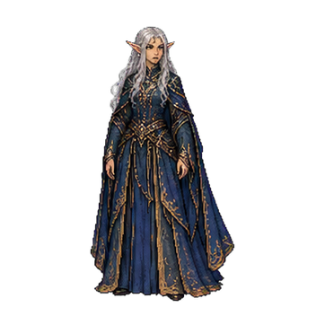 Pixel-art elf wizard avatar