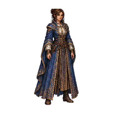 Pixel-art human wizard avatar created with Natural Zero